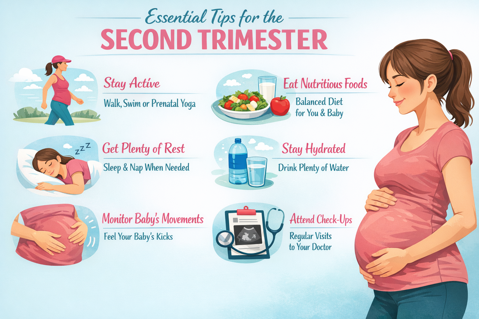 Second Trimester Pregnancy Tips for Healthy Mom & Baby